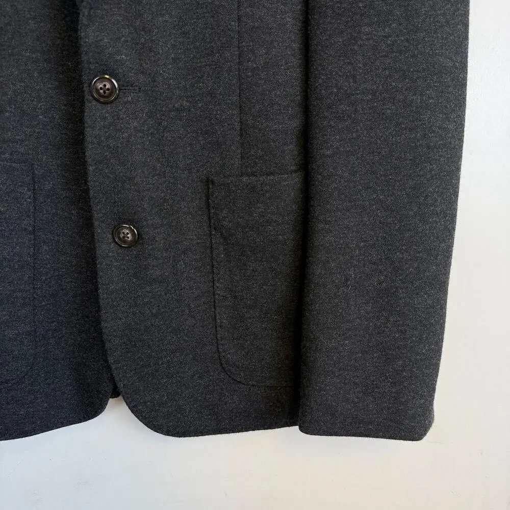 J.Crew Slim Fit Knit Suit Jacket in wool-cotton Charcoal Gray - M